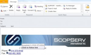 scopdial outlook integration